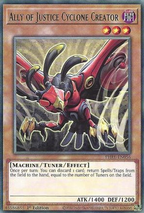 Ally of Justice Cyclone Creator [PHRE-EN056] Rare 1st Edition