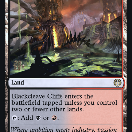 Blackcleave Cliffs [Phyrexia: All Will Be One Promos] Prerelease Foil
