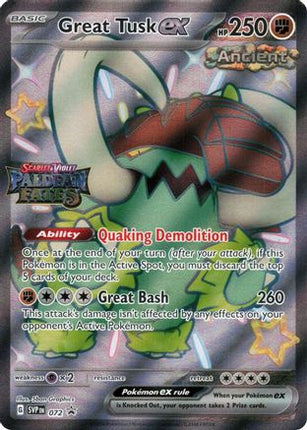 Great Tusk ex - 072 (Paldean Fates Stamped) - 72/null [Miscellaneous Cards & Products] Holofoil