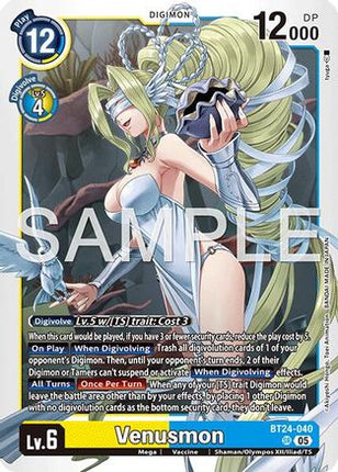 Venusmon [BT24-040] [Time Stranger] Foil