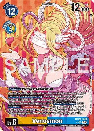 Venusmon (Alternate Art) [BT24-040] [Time Stranger] Foil