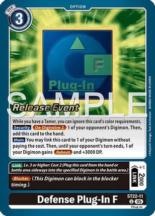 Defense Plug-In F [ST22-11] [Starter Deck 22: Amethyst Mandala Advanced Deck Set Release Event Cards]