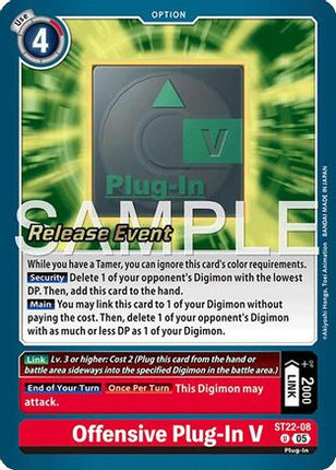 Offensive Plug-In V [ST22-08] [Starter Deck 22: Amethyst Mandala Advanced Deck Set Release Event Cards]