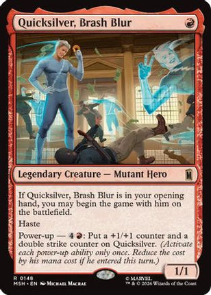 Quicksilver, Brash Blur (148) [Marvel Super Heroes] Foil