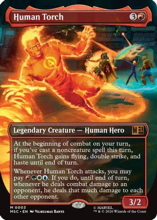 Human Torch (Borderless) (003) [Commander: Marvel Super Heroes] Foil
