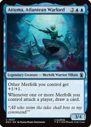 Attuma, Atlantean Warlord (047) [Marvel Super Heroes] Foil