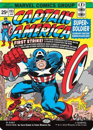 Captain America, Super-Soldier (Borderless) (387) [Marvel Super Heroes] Foil