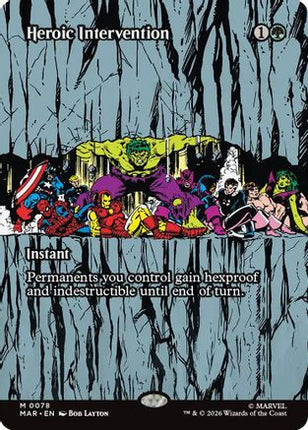 Heroic Intervention (0078) (Borderless) [Marvel Universe Eternal-Legal] Foil