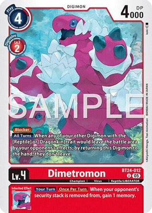 Dimetromon [BT24-012] [Time Stranger]