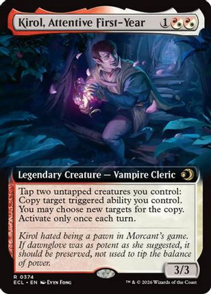 Kirol, Attentive First-Year (Extended Art) [Lorwyn Eclipsed] Foil