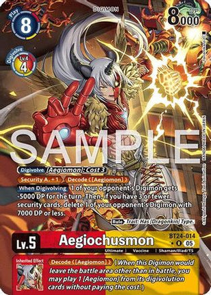 Aegiochusmon (Alternate Art) [BT24-014] [Time Stranger] Foil