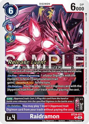 Raidramon [BT24-071] [Time Stranger] Foil