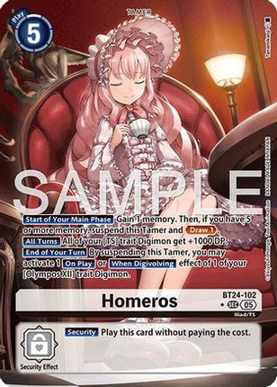 Homeros (Alternate Art) [BT24-102] [Time Stranger] Foil