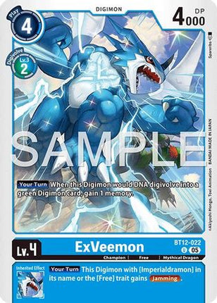 ExVeemon [BT12-022] [Advanced Booster Digimon Generation] Foil