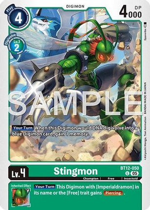 Stingmon [BT12-050] [Advanced Booster Digimon Generation] Foil