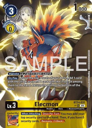 Elecmon (Alternate Art) [BT24-031] [Time Stranger] Foil
