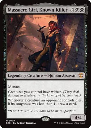 Massacre Girl, Known Killer [Commander: Lorwyn Eclipsed]