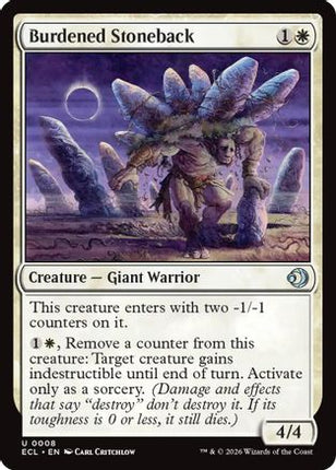 Burdened Stoneback [Lorwyn Eclipsed] Foil