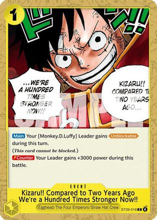 Kizaru!! Compared to Two Years Ago We're a Hundred Times Stronger Now!! (ST29-016) - Starter Deck 29: Egghead