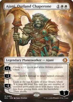Ajani, Outland Chaperone (Borderless) [Lorwyn Eclipsed] Foil
