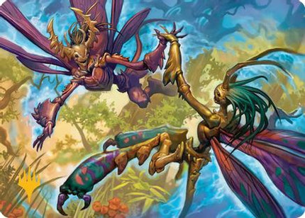 Illusion Spinners Art Card (Gold-Stamped Planeswalker Symbol) [Art Series: Lorwyn Eclipsed]