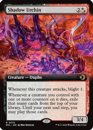 Shadow Urchin (Extended Art) [Lorwyn Eclipsed] Foil