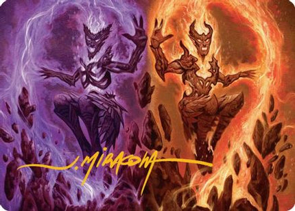 Fire Covenant Art Card (Gold-Stamped Signature) [Art Series: Lorwyn Eclipsed]