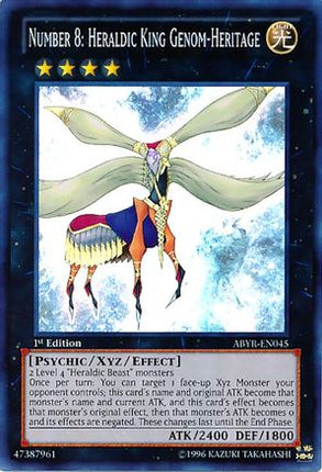 Number 8: Heraldic King Genom-Heritage (Super Rare) [ABYR-EN045] 1st Edition
