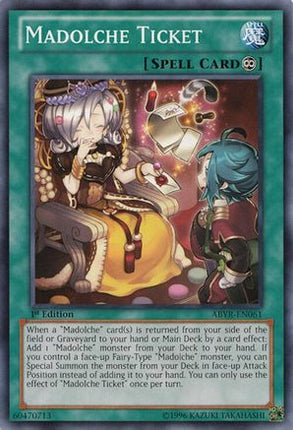 Madolche Ticket (Common / Short Print) [ABYR-EN061] 1st Edition