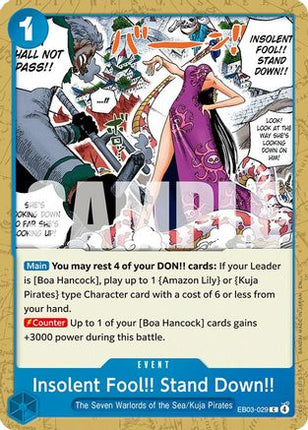 Insolent Fool!! Stand Down!! (EB03-029) - Extra Booster: One Piece Heroines Edition
