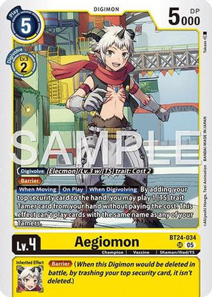 Aegiomon [BT24-034] [Time Stranger] Foil