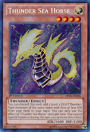 Thunder Sea Horse (Secret Rare) [ABYR-EN098] 1st Edition