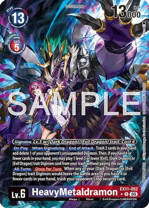 HeavyMetaldramon (Box Topper) [EX11-052] [Dawn of Liberator] Foil