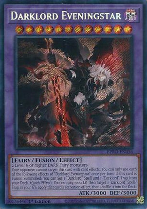 Darklord Eveningstar [BPRO-EN036] Secret Rare 1st Edition