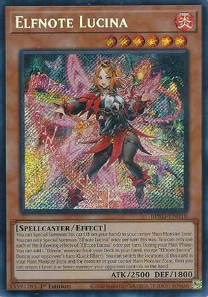Elfnote Lucina [BPRO-EN010] Secret Rare 1st Edition