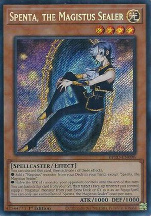 Spenta, the Magistus Sealer [BPRO-EN098] Secret Rare 1st Edition