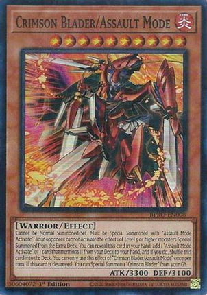 Crimson Blader/Assault Mode [BPRO-EN008] Super Rare 1st Edition