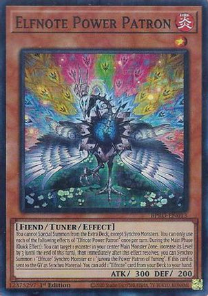 Elfnote Power Patron [BPRO-EN013] Super Rare 1st Edition