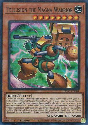 Tellusion the Magna Warrior [BPRO-EN004] Super Rare 1st Edition