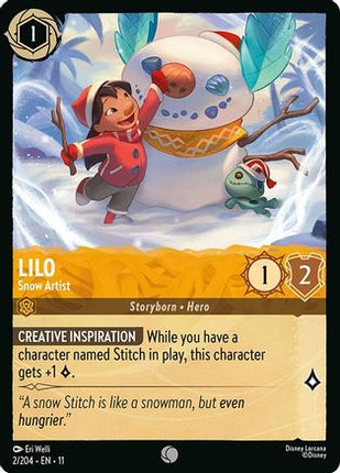 Lilo - Snow Artist (2/204) - Winterspell Cold Foil