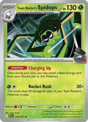 Team Rocket's Spidops - 19/null [ME: Ascended Heroes] Reverse Holofoil