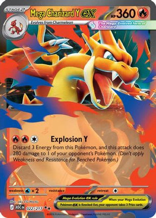 Mega Charizard Y ex - 022/217 [ME: Ascended Heroes] Holofoil