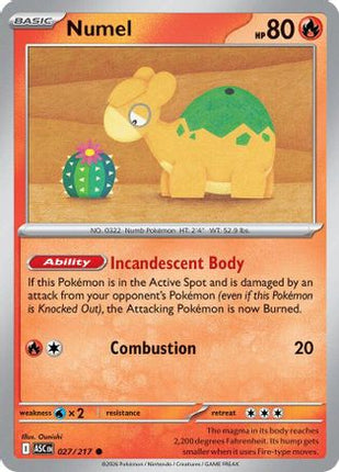 Numel - 027/217 [ME: Ascended Heroes] Reverse Holofoil