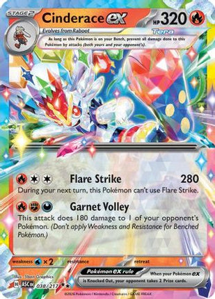 Cinderace ex - 38/null [ME: Ascended Heroes] Holofoil