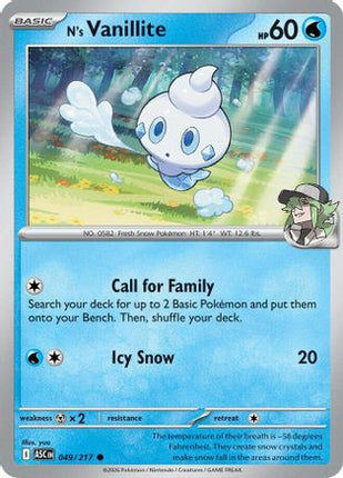 N's Vanillite - 49/null [ME: Ascended Heroes] Reverse Holofoil