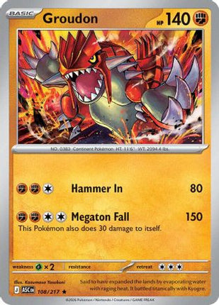 Groudon - 108/null [ME: Ascended Heroes] Reverse Holofoil