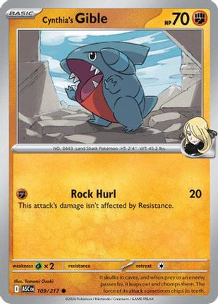 Cynthia's Gible - 109/null [ME: Ascended Heroes]