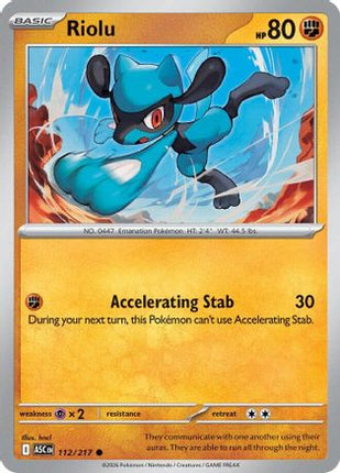 Riolu - 112/null [ME: Ascended Heroes] Reverse Holofoil
