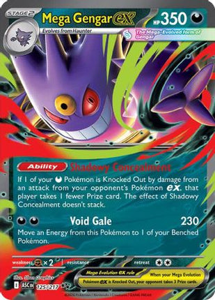 Mega Gengar ex - 125/217 [ME: Ascended Heroes] Holofoil