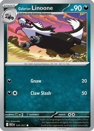 Galarian Linoone - 131/null [ME: Ascended Heroes]